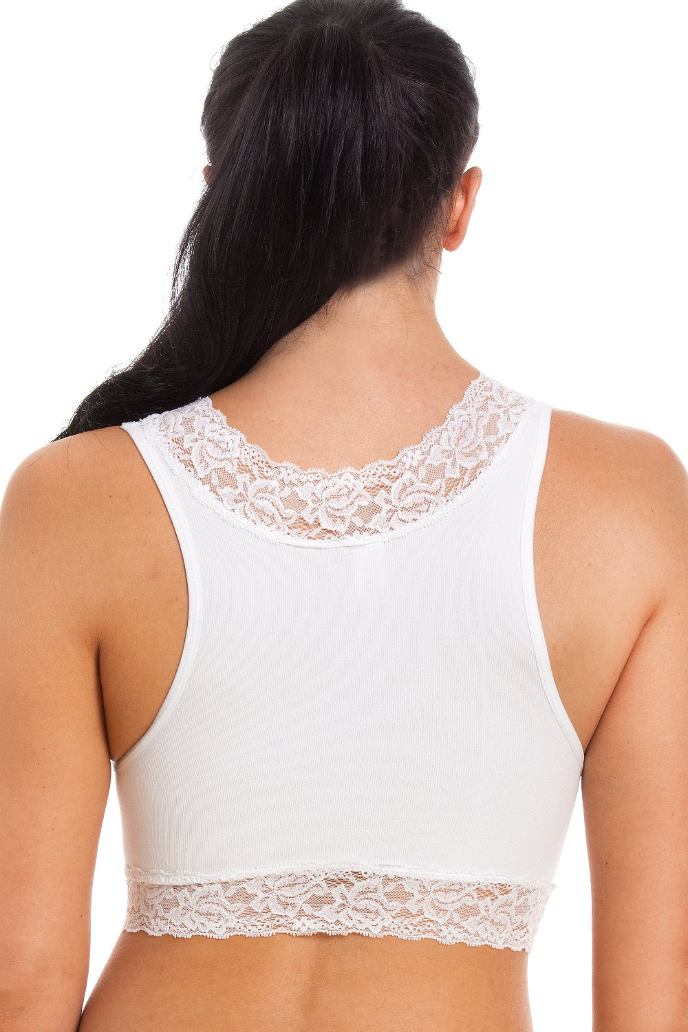 White Seamfree Maternity Lace Bra