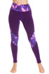 Womens Sportswear Purple & Pink Full Length Leggings