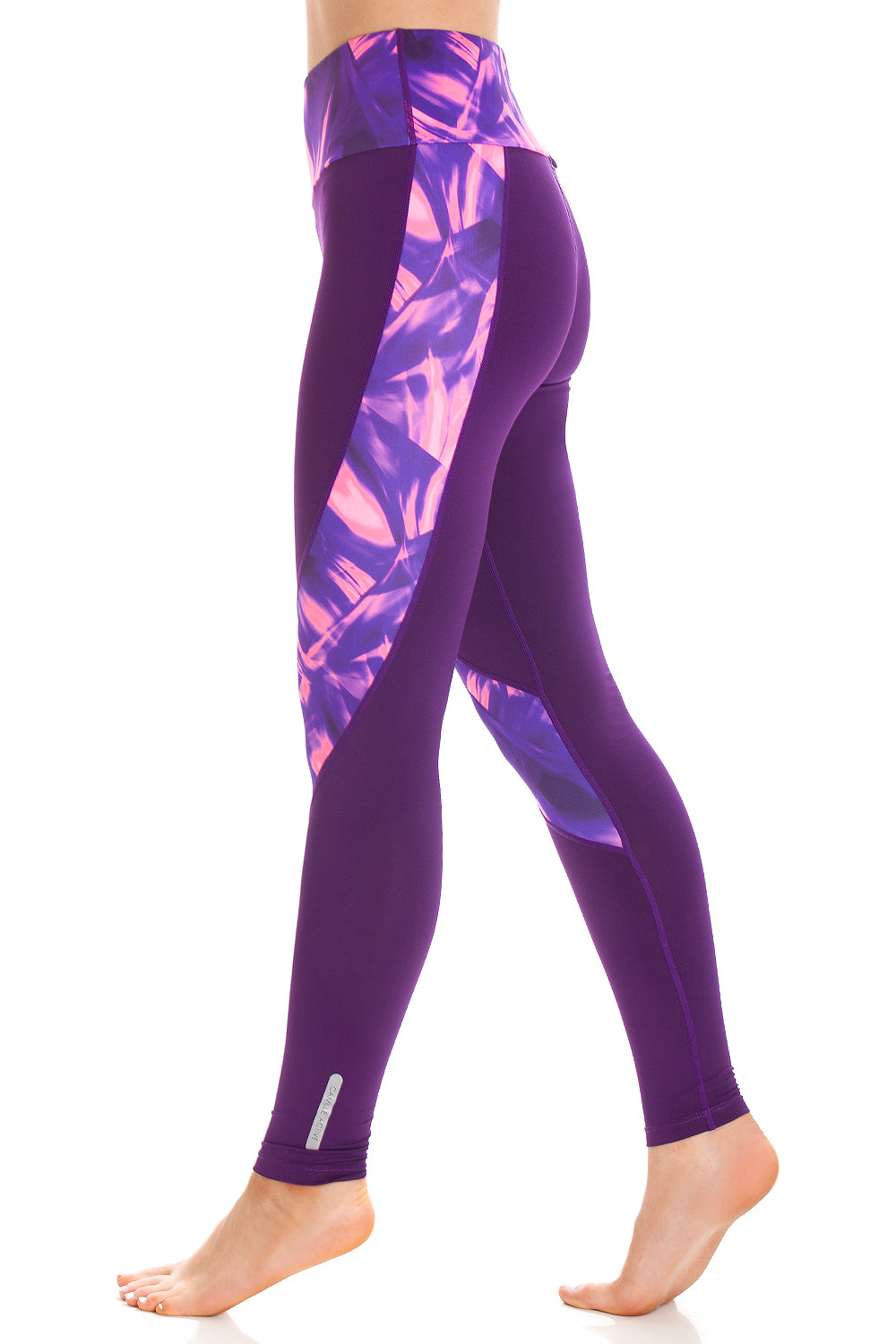 Womens Sportswear Purple & Pink Full Length Leggings