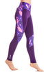 Womens Sportswear Purple & Pink Full Length Leggings