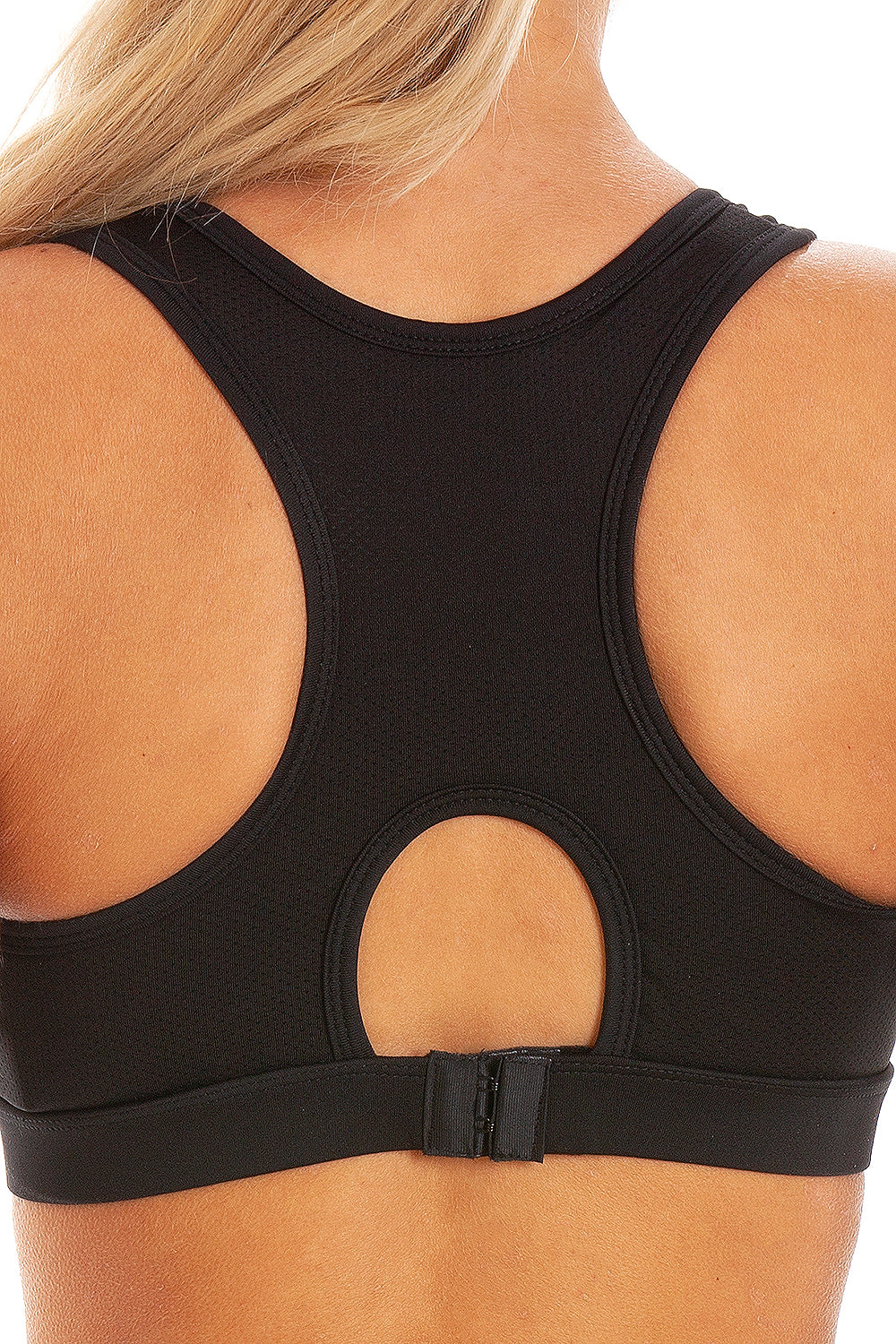Womens Sportswear Black Racer Back Sports Bra