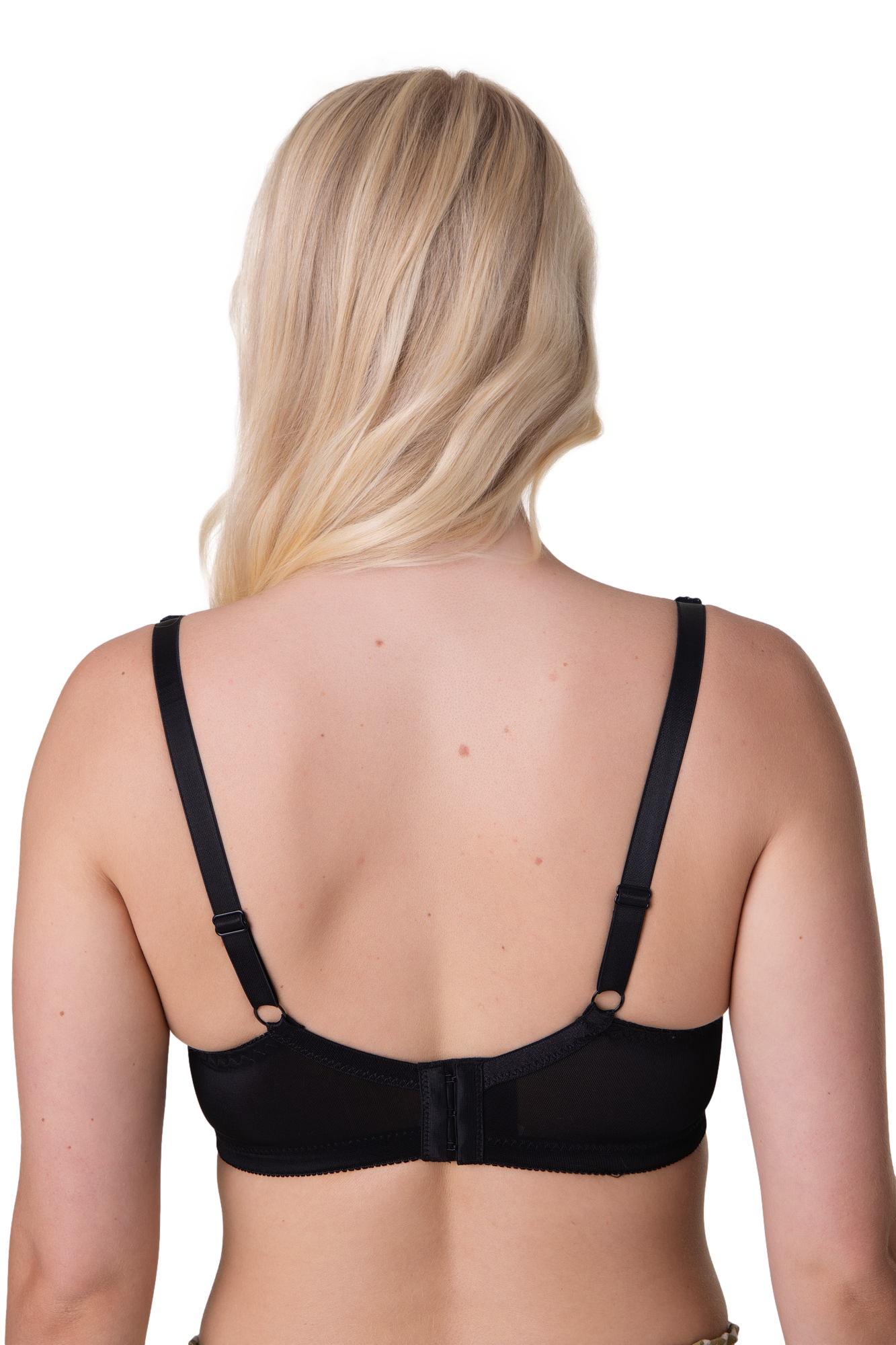 Womens Soft Lace Cup Non-Wired Bra Black