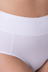 Camille Womens Four Pack Elasticated High Waisted Cotton Comfort Briefs White