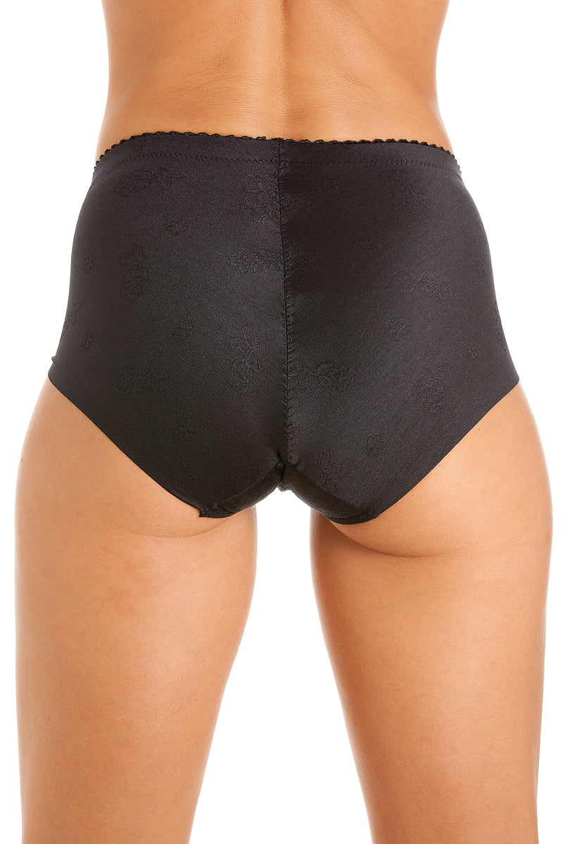 Womens Two Pack Black High Waist Control Briefs