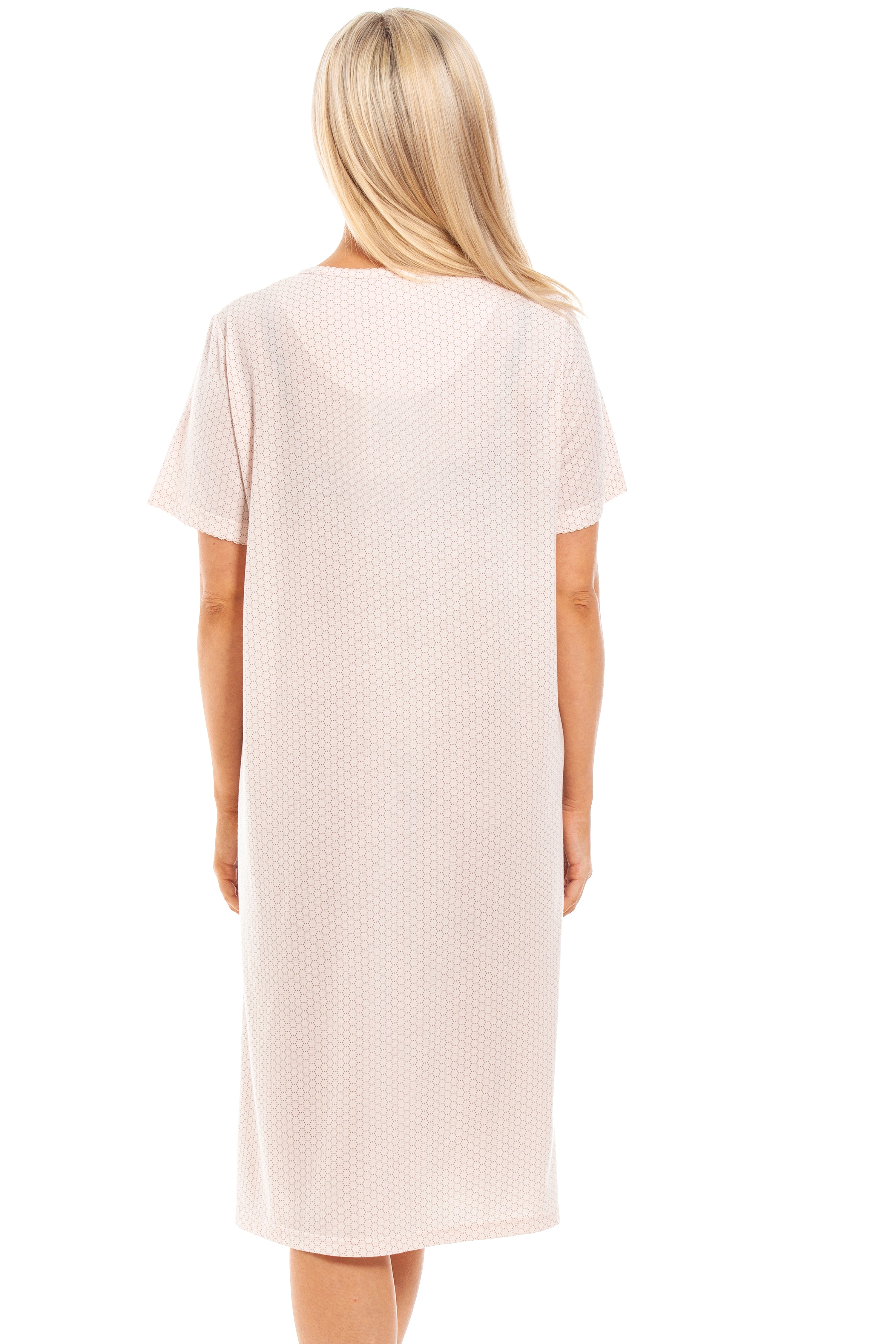 Womens Stylish Honeycomb Print Jersey Nightdress