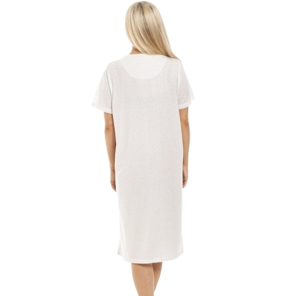 Womens Stylish Honeycomb Print Jersey Nightdress