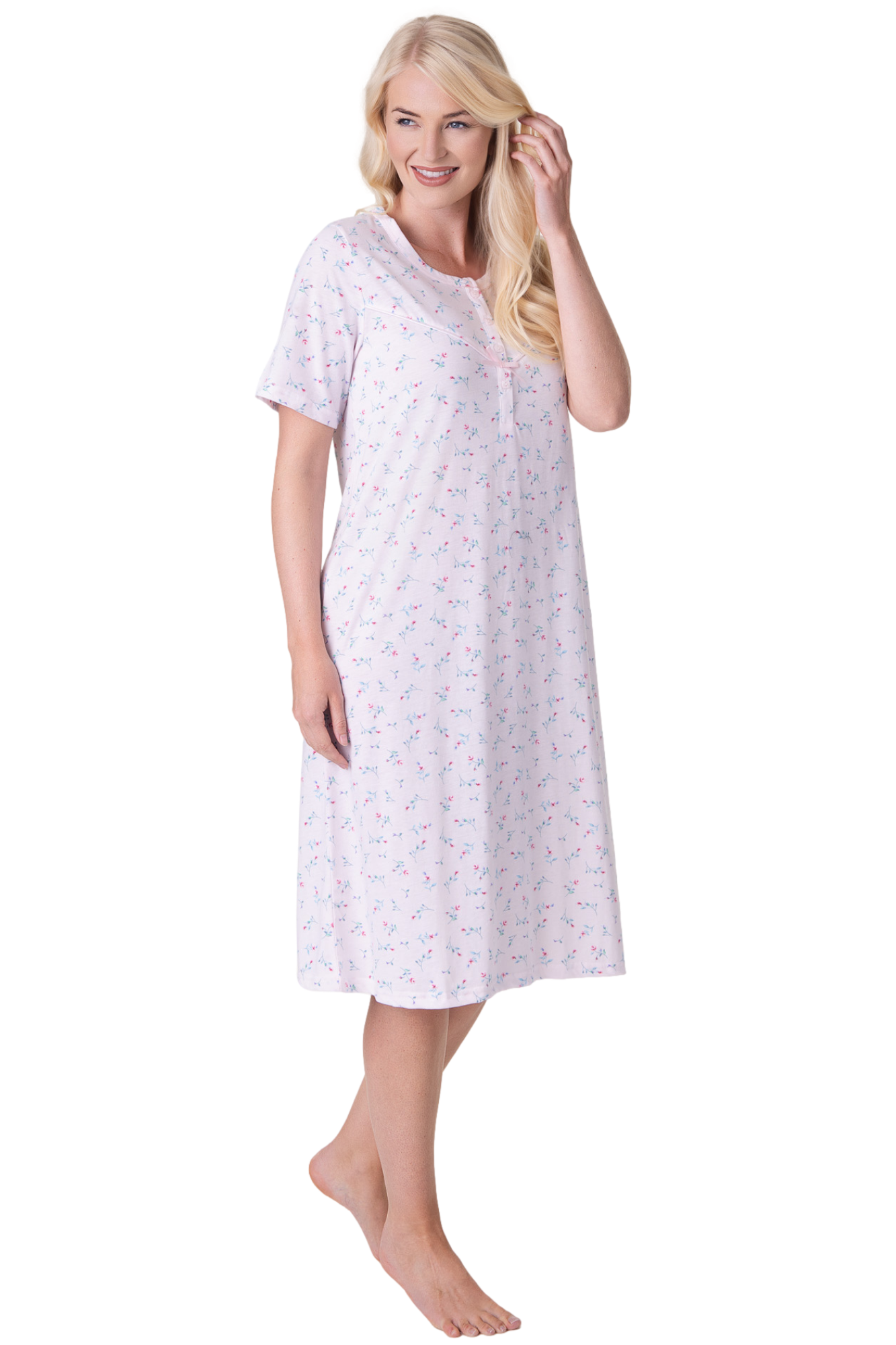Womens Classic Short Sleeved Nightdress