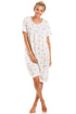 Womens 100% Cotton Classic Jersey Ditsy Floral Print Nightdress