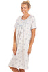 Womens 100% Cotton Classic Jersey Ditsy Floral Print Nightdress