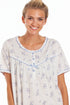 Womens 100% Cotton Classic Jersey Ditsy Floral Print Nightdress