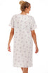 Womens 100% Cotton Classic Jersey Ditsy Floral Print Nightdress