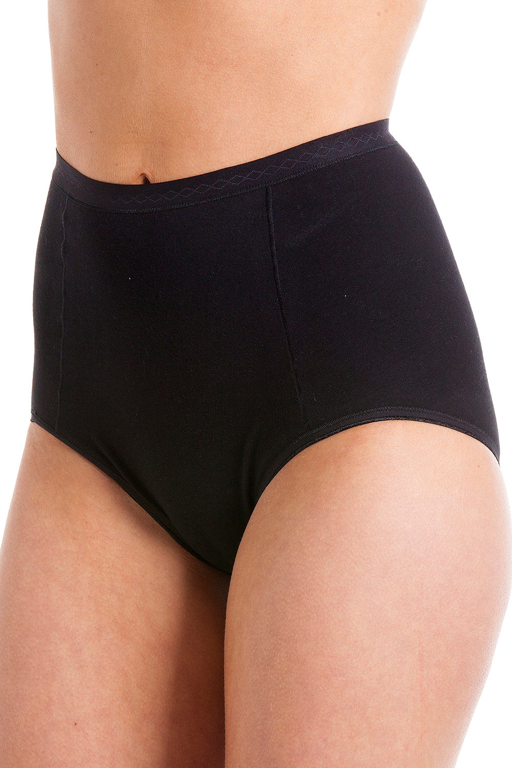 Womens Black High Waist Two Pack Control Briefs