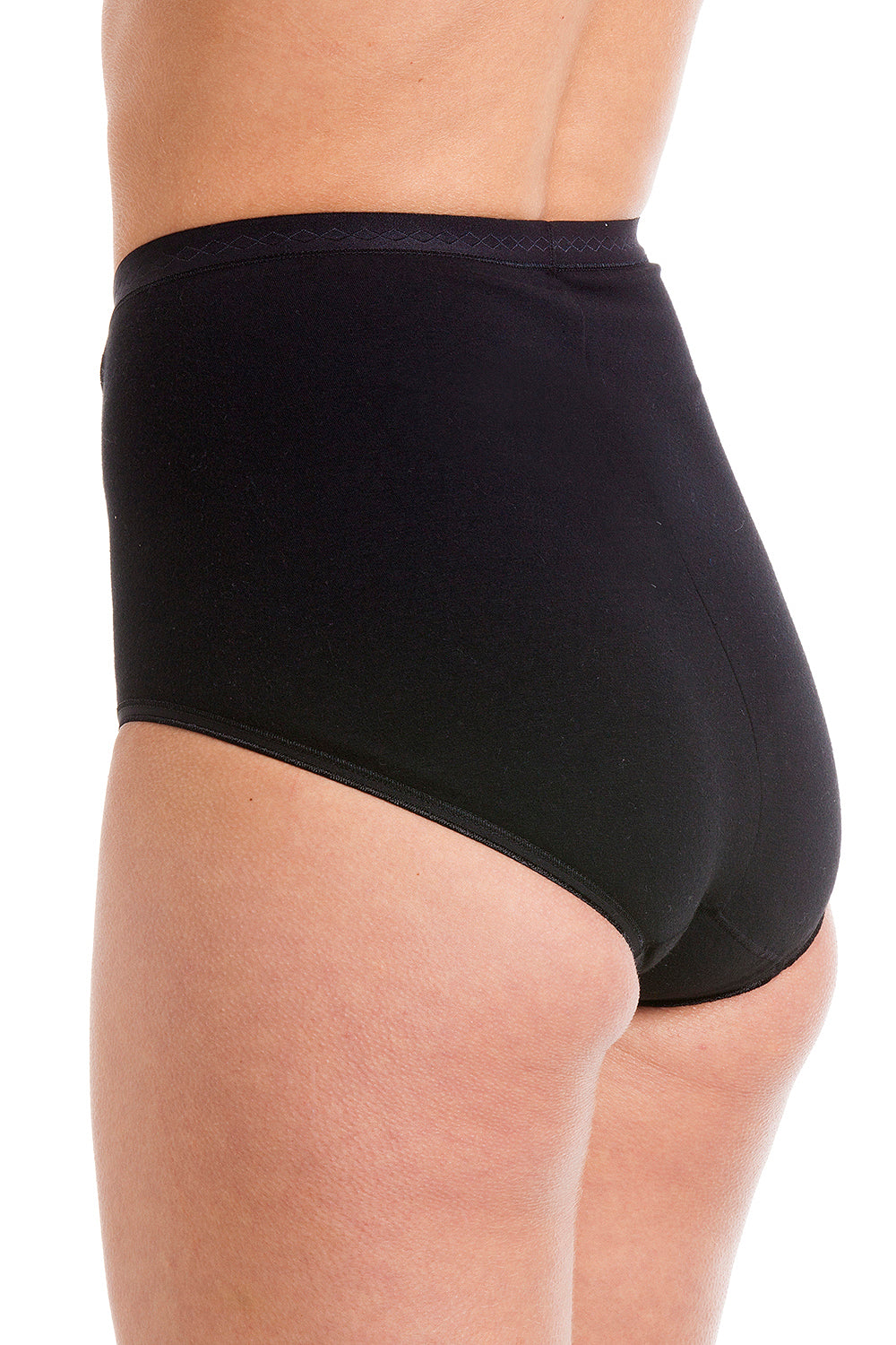 Womens Black High Waist Two Pack Control Briefs