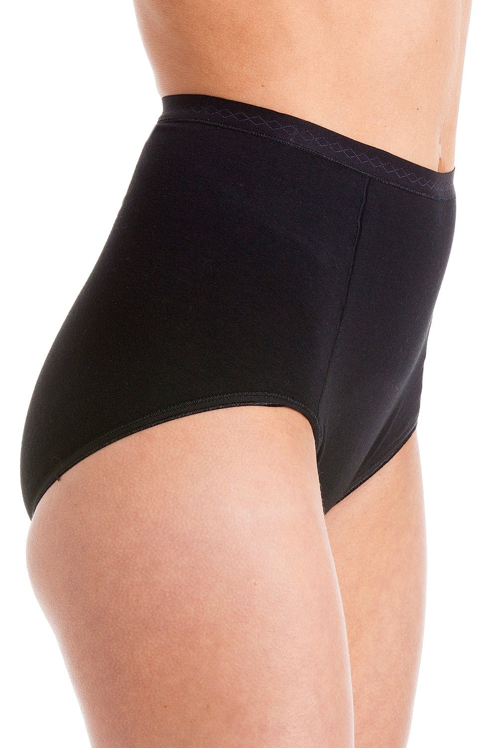 Womens Black High Waist Two Pack Control Briefs