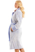Womens Deep Pile Fluffy Bathrobe With Reverse Collar and Cuffs