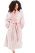 Womens Deep Pile Fluffy Bathrobe With Reverse Collar and Cuffs