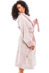 Womens Deep Pile Fluffy Bathrobe With Reverse Collar and Cuffs