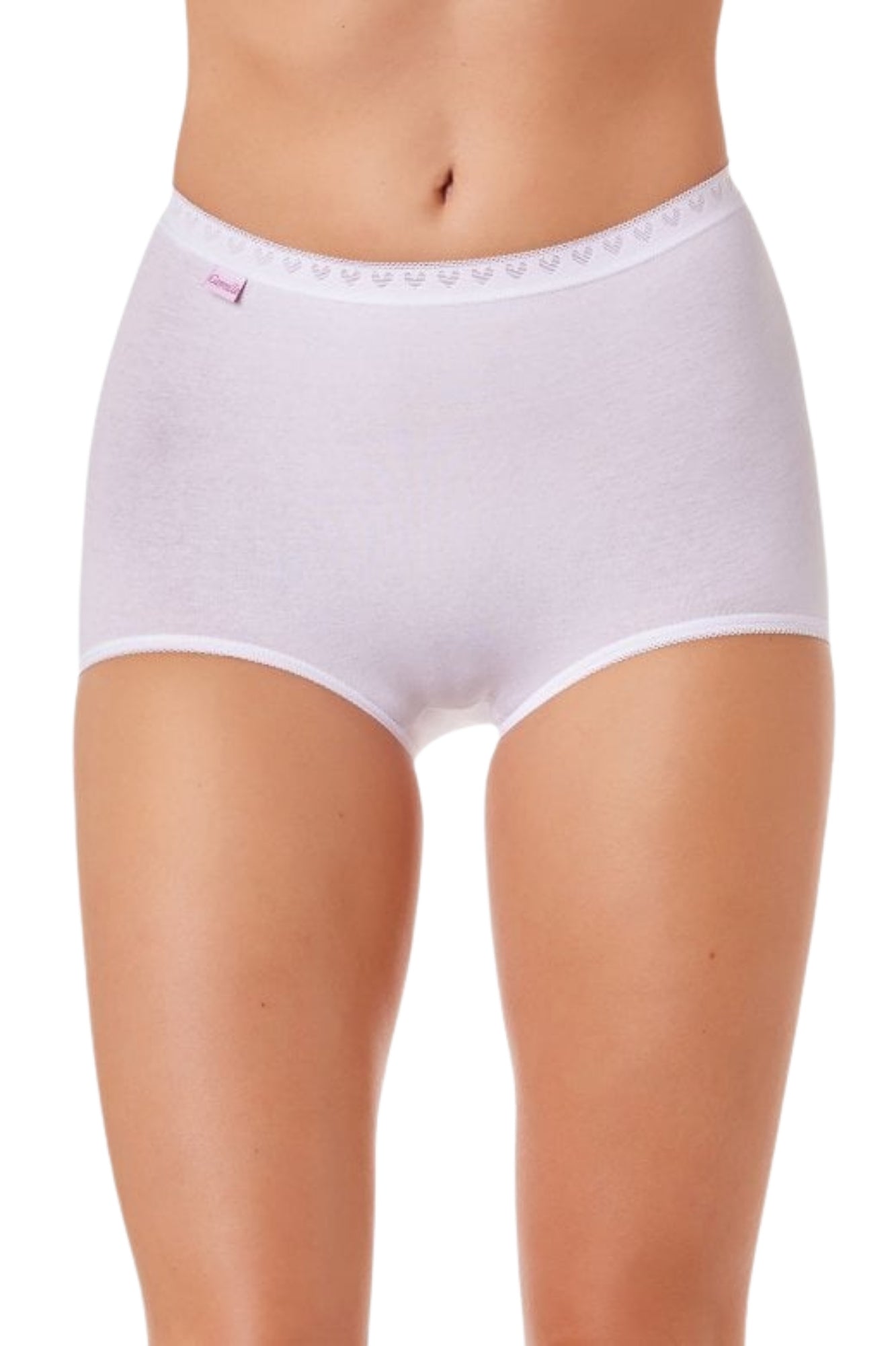 Womens White Three Pack Cotton Maxi Briefs
