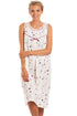 Cream Sleeveless Poppy Print Nightdress