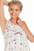 Cream Sleeveless Poppy Print Nightdress