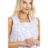 Womens Classic Floral White Sleeveless Nightdress