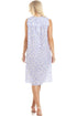 Womens Classic Floral White Sleeveless Nightdress
