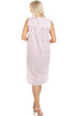 Womens Classic Floral White Sleeveless Nightdress