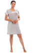Womens Short Sleeve Plain Nightshirt With Heart Motif
