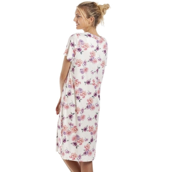 Womens Lightweight Floral Print Nightdress