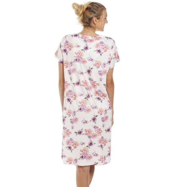 Womens Lightweight Floral Print Nightdress