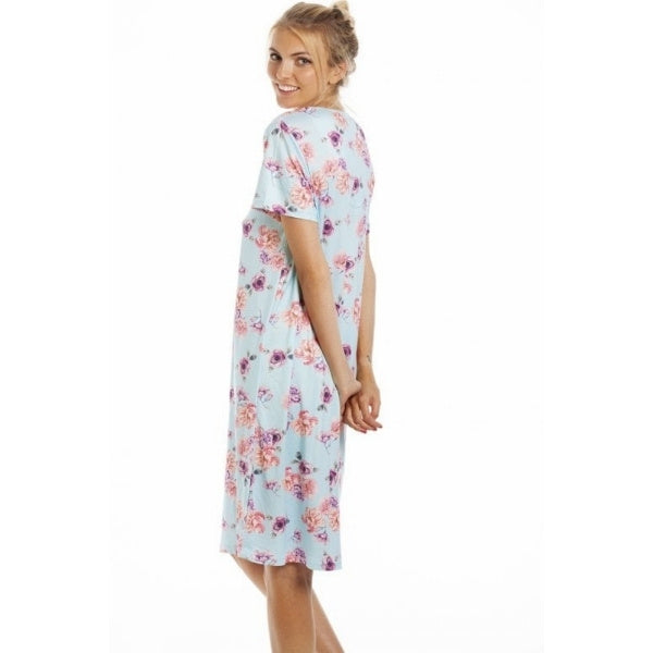 Womens Lightweight Floral Print Nightdress