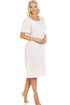 Womens Floral Pinstriped Short Sleeve Nightdresses