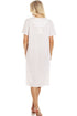 Womens Floral Pinstriped Short Sleeve Nightdresses