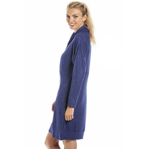 Long Sleeve Cowl Neck Lightweight Knitted Hacci Nightdress