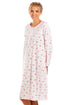 Womens Classic Long Sleeve Blossom Floral Nightdress
