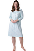 Camille Womens Classic 100% Organic Jersey Cotton Long Sleeve Nightdress