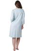 Camille Womens Classic 100% Organic Jersey Cotton Long Sleeve Nightdress