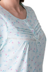 Camille Womens Classic 100% Organic Jersey Cotton Long Sleeve Nightdress