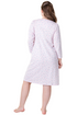 Camille Womens Classic 100% Organic Jersey Cotton Long Sleeve Nightdress