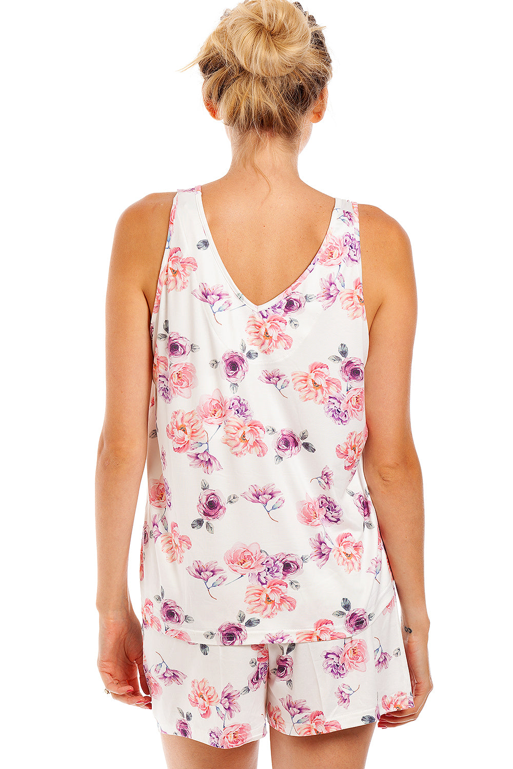 Womens Lightweight Floral Print Short Pyjama Set