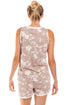 Womens Lightweight Heather Floral Short Pyjama Set