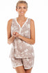 Womens Lightweight Heather Floral Short Pyjama Set