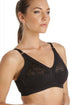 Womens Cotton Lined Soft Cup Non Wired Black Bra