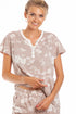Womens Lightweight Heather Floral Capri Pyjama Set
