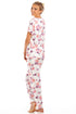 Womens Lightweight Floral Print Short Sleeve Pyjama Set