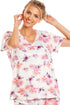 Womens Lightweight Floral Print Short Sleeve Pyjama Set