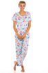 Womens Lightweight Floral Print Short Sleeve Pyjama Set