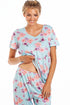 Womens Lightweight Floral Print Short Sleeve Pyjama Set