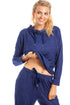 Lush Long Sleeve Lightweight Cowl Neck Knitted Hacci Pyjama Set