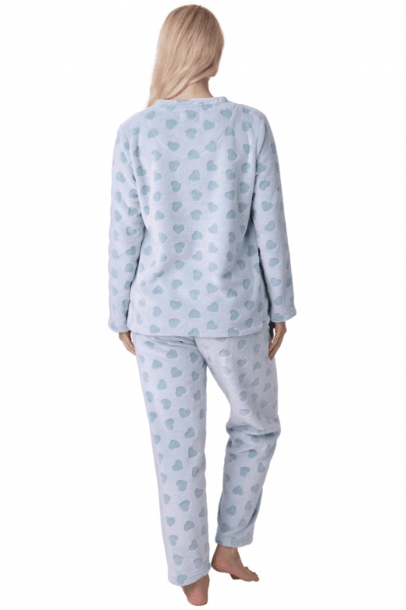 Camille Women's Supersoft Fleece Full Length Pyjama Set with Elasticated Waist
